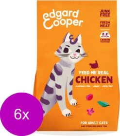 6x Edgard & Cooper Kattenvoer Adult Kip 4 Kg