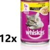 Whiskas – Kattenvoer – Blik – Adult – Brokjes In Saus – Kip – 12x400g