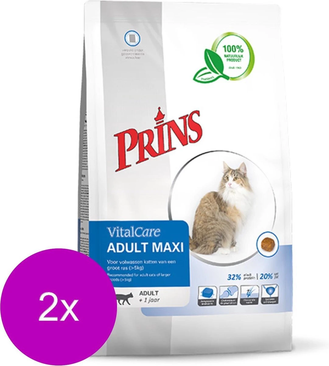 Prins VitalCare Adult Maxi – Gevogelte – Kattenvoer – 2 X 1.5 Kg 1 Prins VitalCare Adult Maxi – Gevogelte – Kattenvoer – 2 X 1.5 Kg