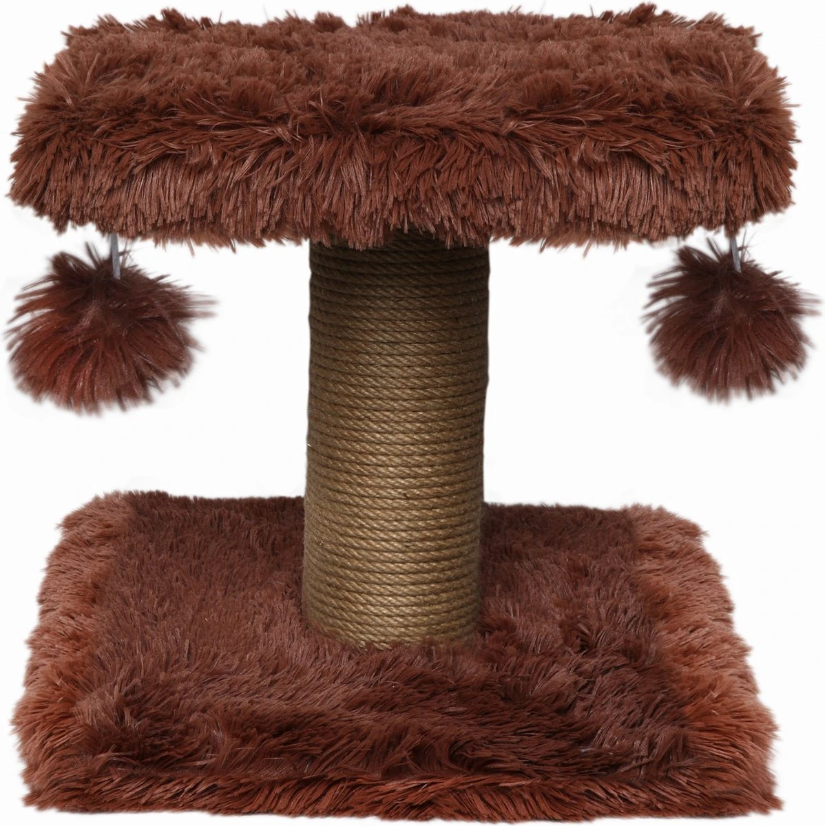 Topmast Krabpaal Fluffy Langhaar – Nairobi – Bruin – 34 X 34 X 34 Cm – Krabpaal Voor Katten – Met Kattenspeeltjes – Duurzaam Sisal Touw 1 Topmast Krabpaal Fluffy Langhaar – Nairobi – Bruin – 34 X 34 X 34 Cm – Krabpaal Voor Katten – Met Kattenspeeltjes – Duurzaam Sisal Touw