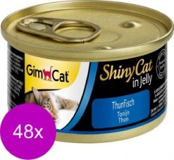 Gimcat Shinycat Adult 70 G – Kattenvoer – 48 X Tonijn