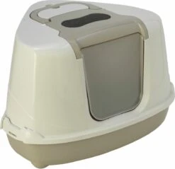 Moderna Flip Hoekkattenbak – Beige – 56 X 45 X 39 Cm