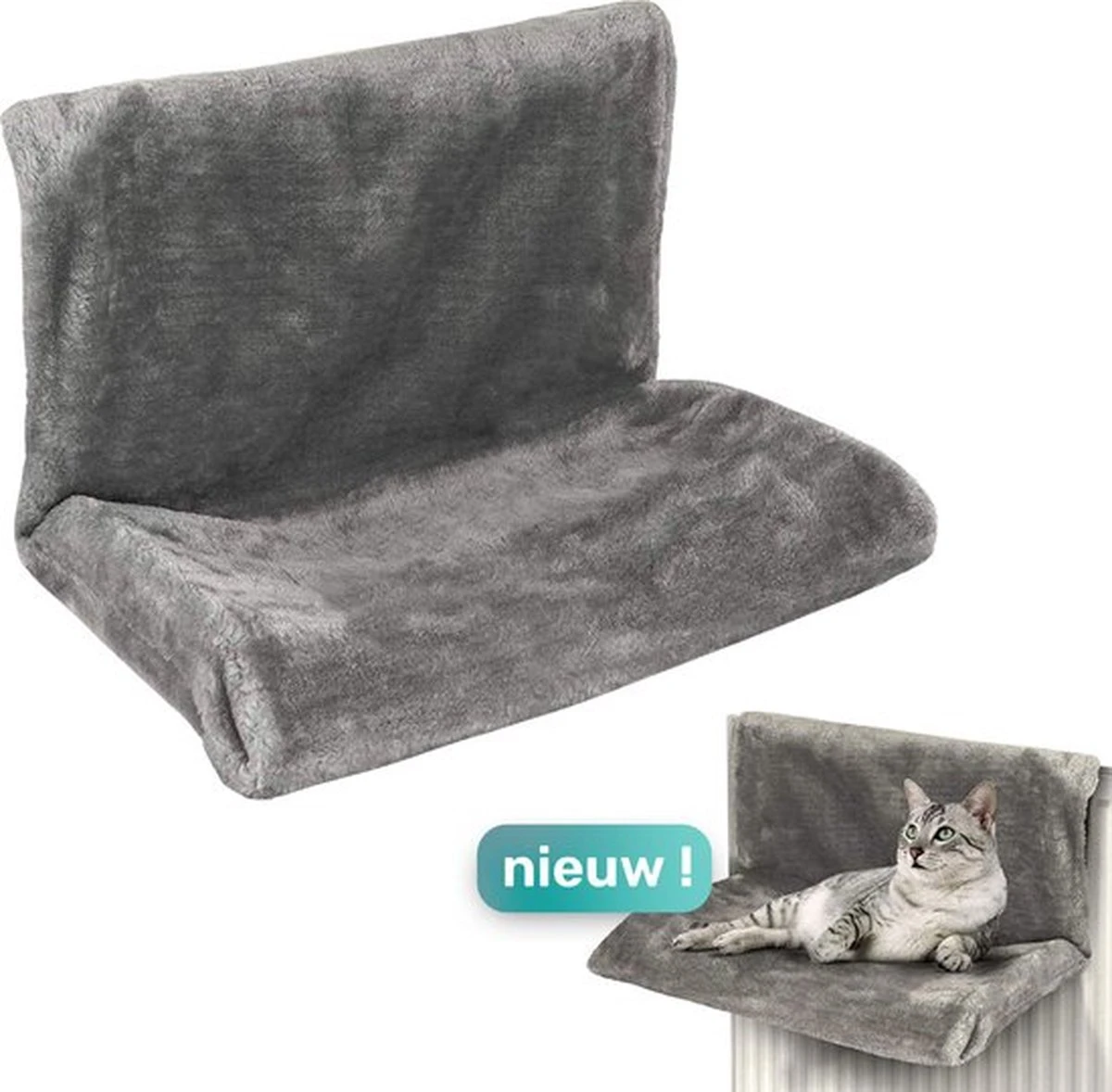 Kattenhangmat Momo – Radiator – Kattenmand – Grijs – Hangmat Kat – Radiatorhangmat – Radiatormand Kat 1 Kattenhangmat Momo – Radiator – Kattenmand – Grijs – Hangmat Kat – Radiatorhangmat – Radiatormand Kat