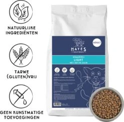 7KG Hayes Brothers Light Graanvrij Kattenvoer – Graanvrije Kattenbrokken Voor Volwassen & Senior Katten