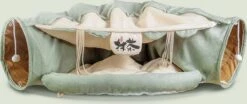 Luxe Kattentunnel XL Katten Bed Speelgoed – Groen Thee Winkel – 100cm