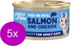 5x Edgard & Cooper Adult Chunks Kip & Zalm – Kattenvoer – 85g