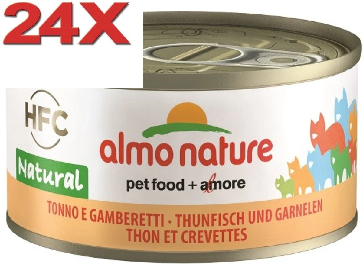 Almo Nature HFC – Kattenvoer – Tonijn & Garnaal – 24x70gr 1 Almo Nature HFC – Kattenvoer – Tonijn & Garnaal – 24x70gr