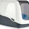 Kattenbak Gesloten – Inclusief Schep & Filter – Antraciet Wit – Plastic – 38 X 41 X 57 Cm