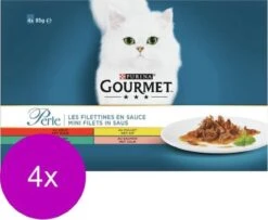 4x Gourmet Perle – Mini Filets In Saus – Kattenvoer – 12x85g