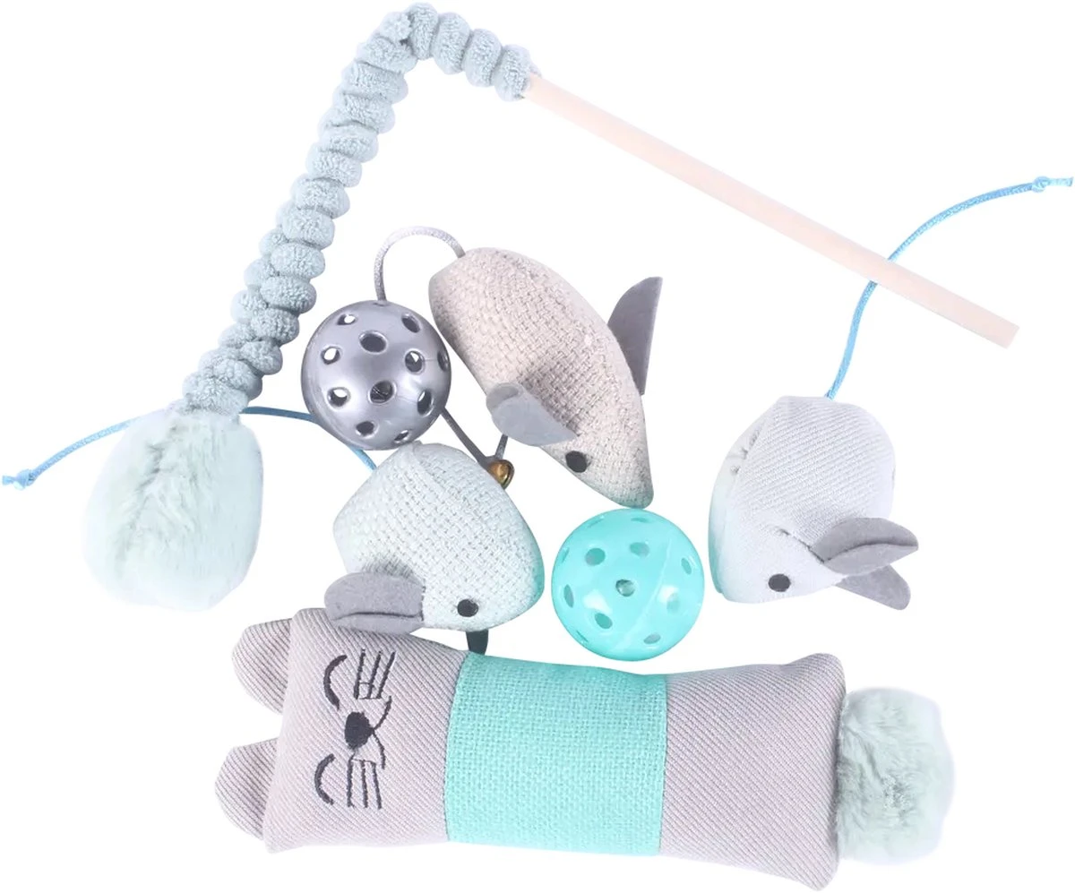 Kattenspeelgoed – 7-delig – Kattenspeeltjes – Blauw – Intelligentie – Speelgoed Voor Katten – Kattenhengel – Speelmuisjes – Kattenspeeltjes 1 Kattenspeelgoed – 7-delig – Kattenspeeltjes – Blauw – Intelligentie – Speelgoed Voor Katten – Kattenhengel – Speelmuisjes – Kattenspeeltjes
