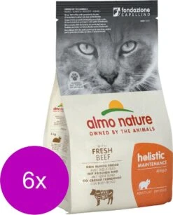 Almo Nature Cat Holistic Adult – Kattenvoer – 6 X Rundvlees 400 G