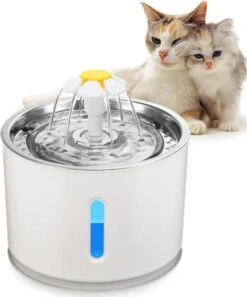 Arvona Drinkfontein – Drinkfontein Voor Katten En Honden – Led Verlichting – Waterfontein Incl. 1 Gratis Filter – 2.4L – 3 Standen